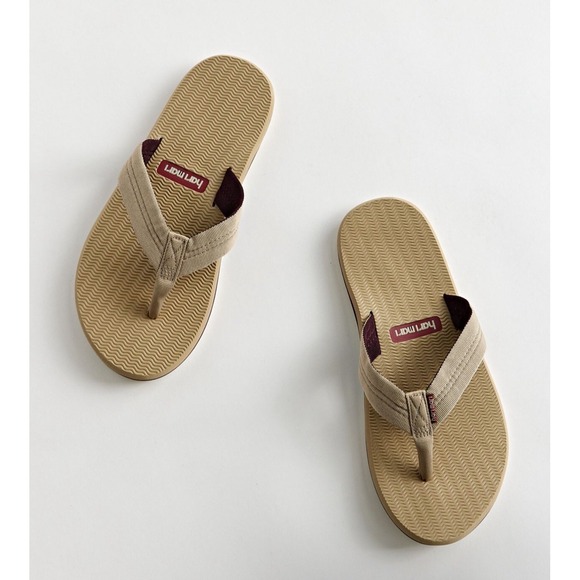New Hari mari Dunes‎ Flip Flop Slippers Mens Size 8 Sandals Tan